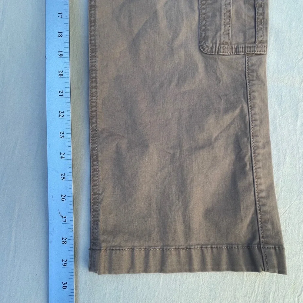 Hollister Pants Women 23R 000R Ultra High-Rise Baggy Wide Leg Khaki Cargo Pants
